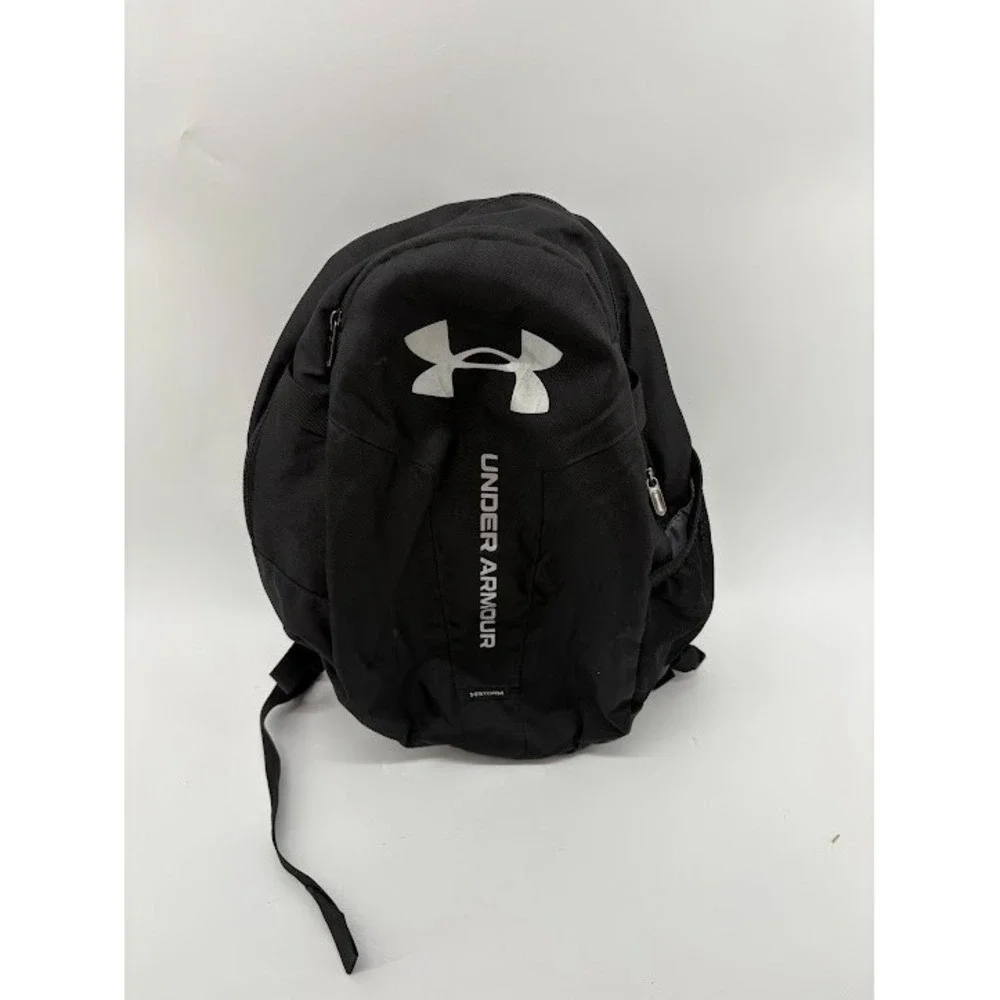 Under Armour UA Hustle 5.0 Backpack Black / Silver School Sports Bag 29L